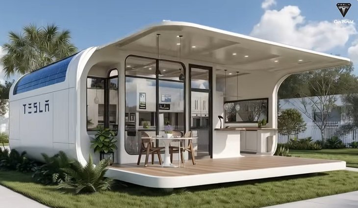 Илон Маск представил Tesla Tiny House — автономный дом будущего за 7000$